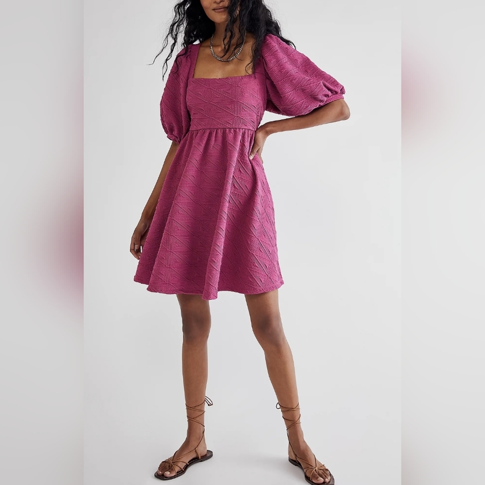 Free People  Violet  Mini Dress/Fuschia